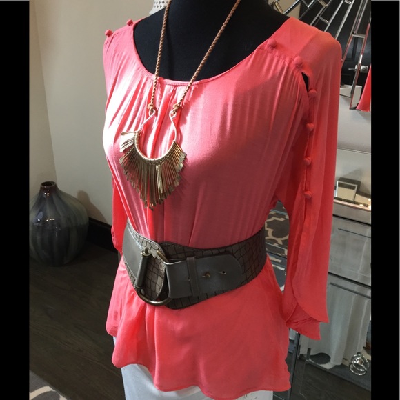 Maeve Coral Blouse - Picture 5 of 8