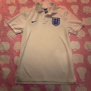 Nike White England Soccer Polo