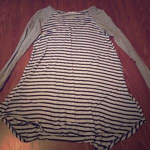 Black and White Striped Tunic