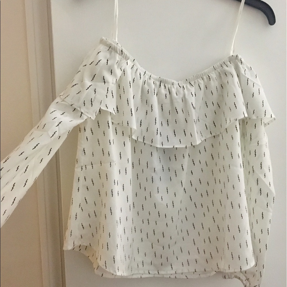 White off the shoulder blouse- L