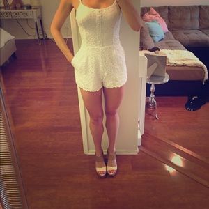 Lovers and Friends white lace romper!