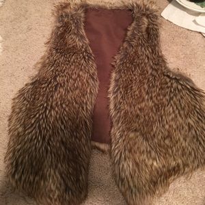 Faux fur vest