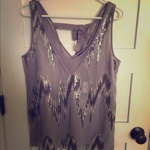 NWT BR Sequined Tank, Purple, Medium