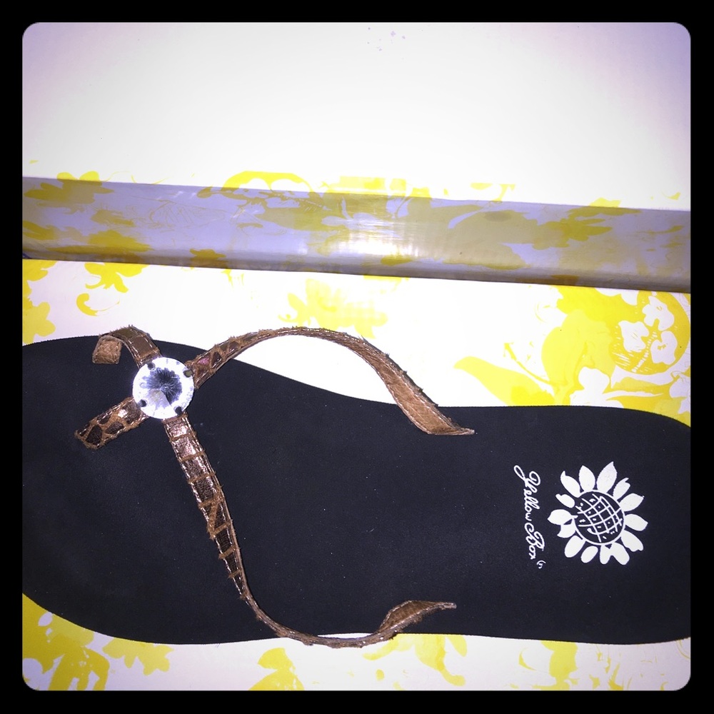 Yellow Box Flip Flops Dora Bronze