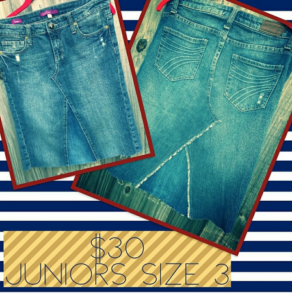 Custom denim skirt