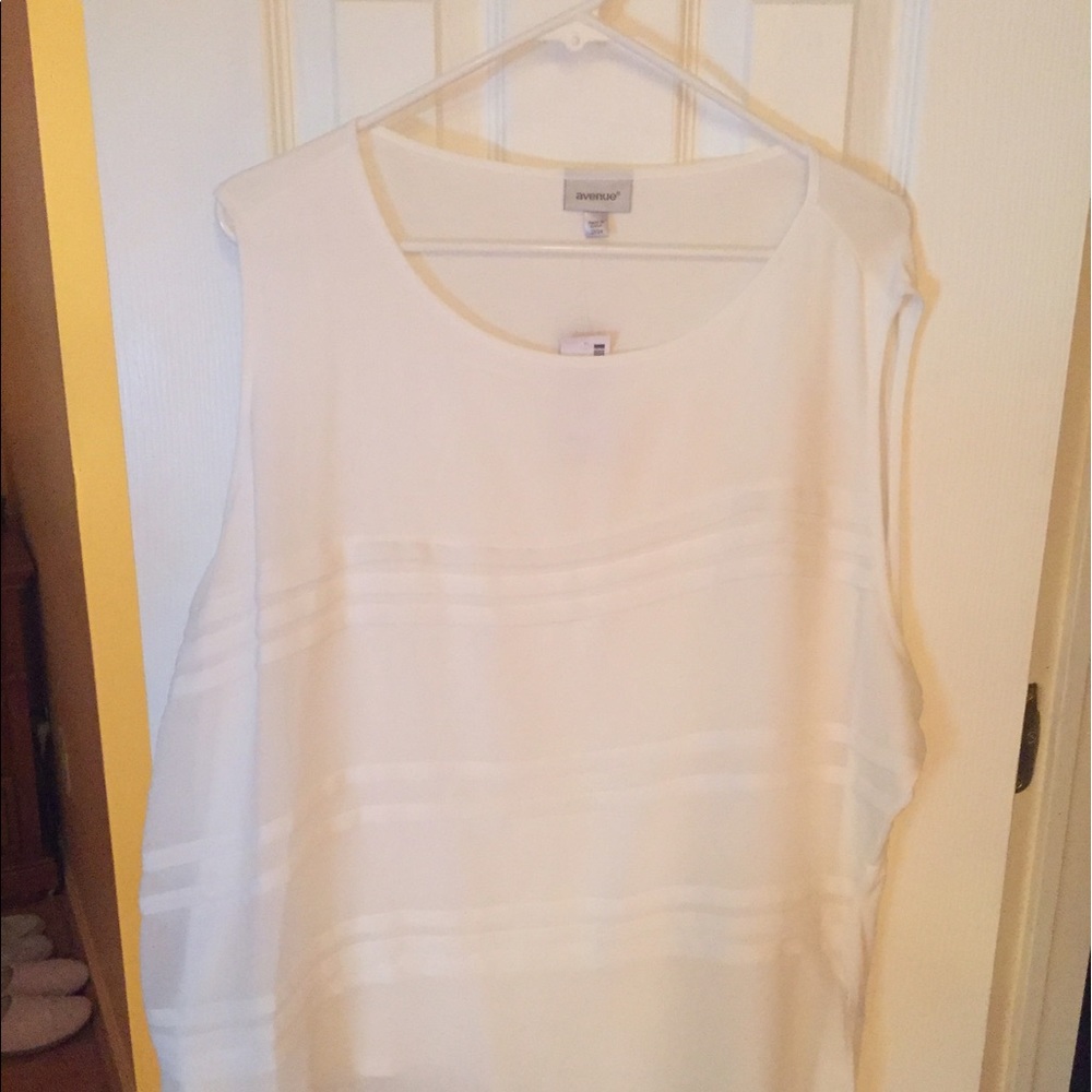 Ivory tank blouse, new with tags