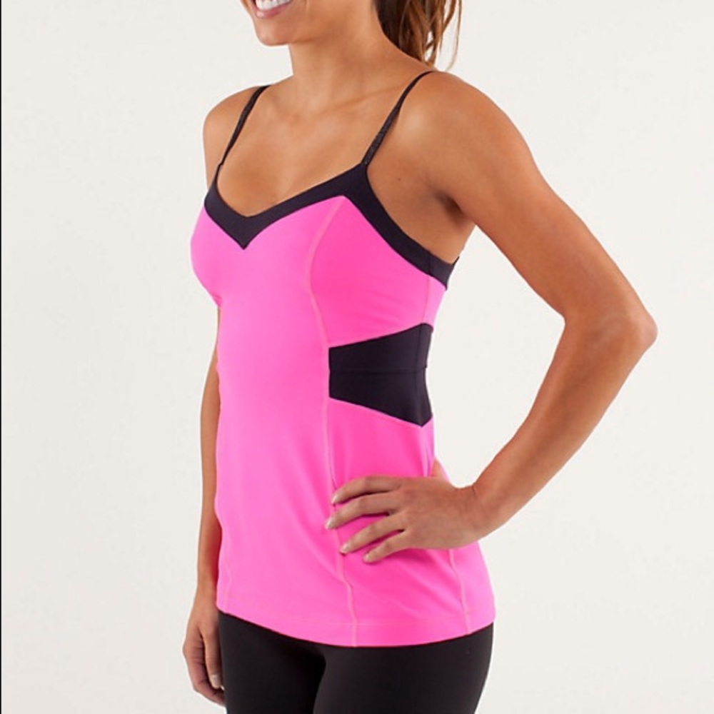 Lululemon Elongate Tank in Pink and Black