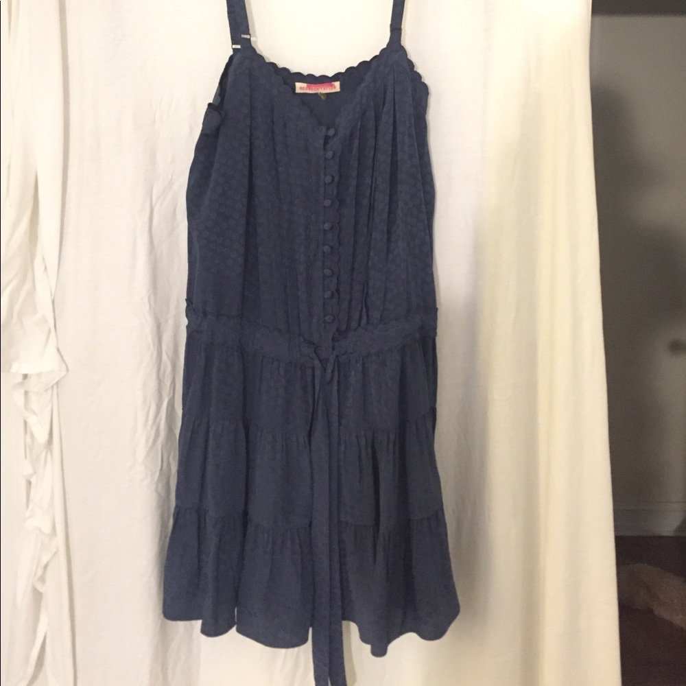 Silk ruffle tiered dress