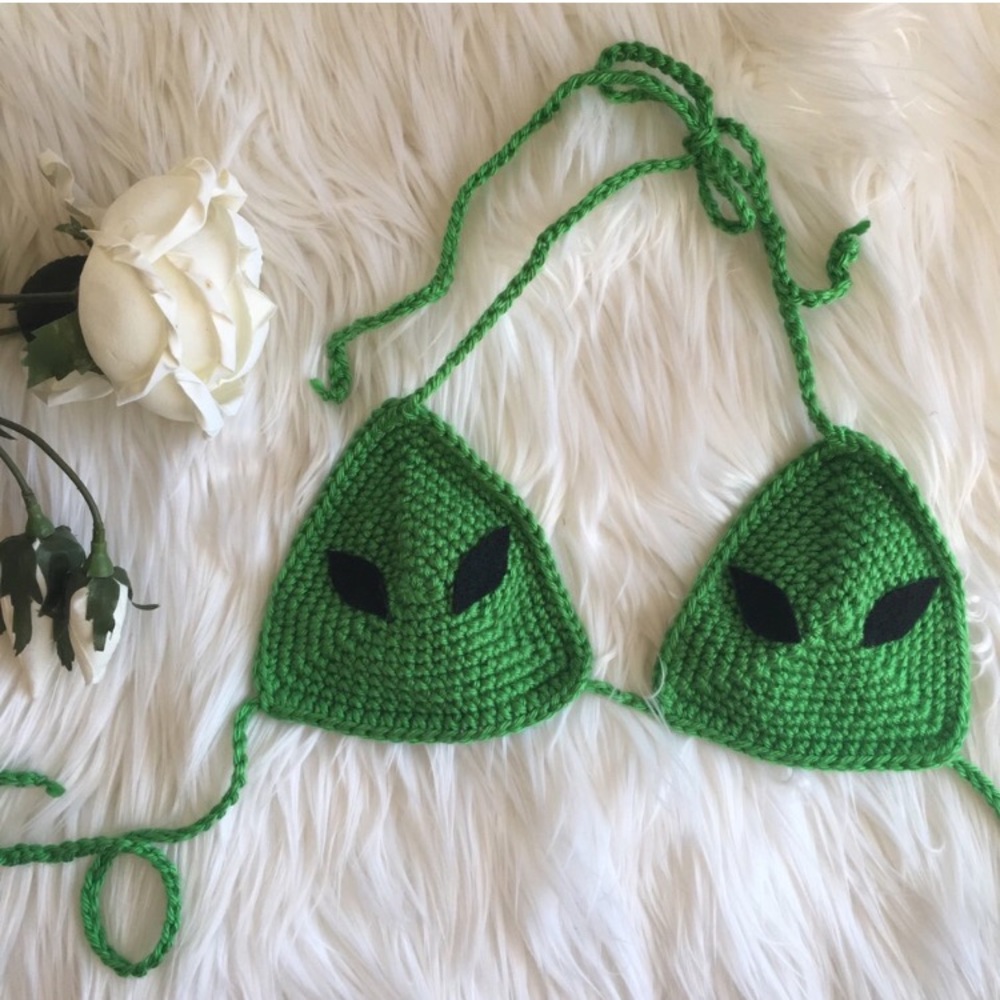 Crochet Alien Bikini Top