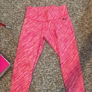 Puma pink yoga crops
