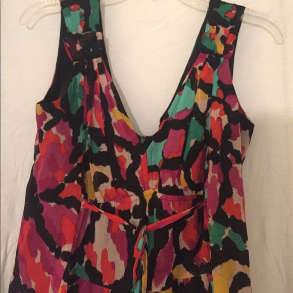 Printed dress with tie - Picture 2 of 3