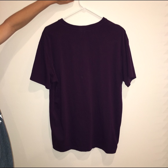 Purple v neck polo t shirt - Picture 2 of 2