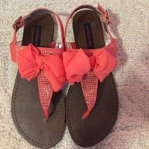 Orange material girl sandals