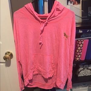 VS Pink light long sleeve with hood