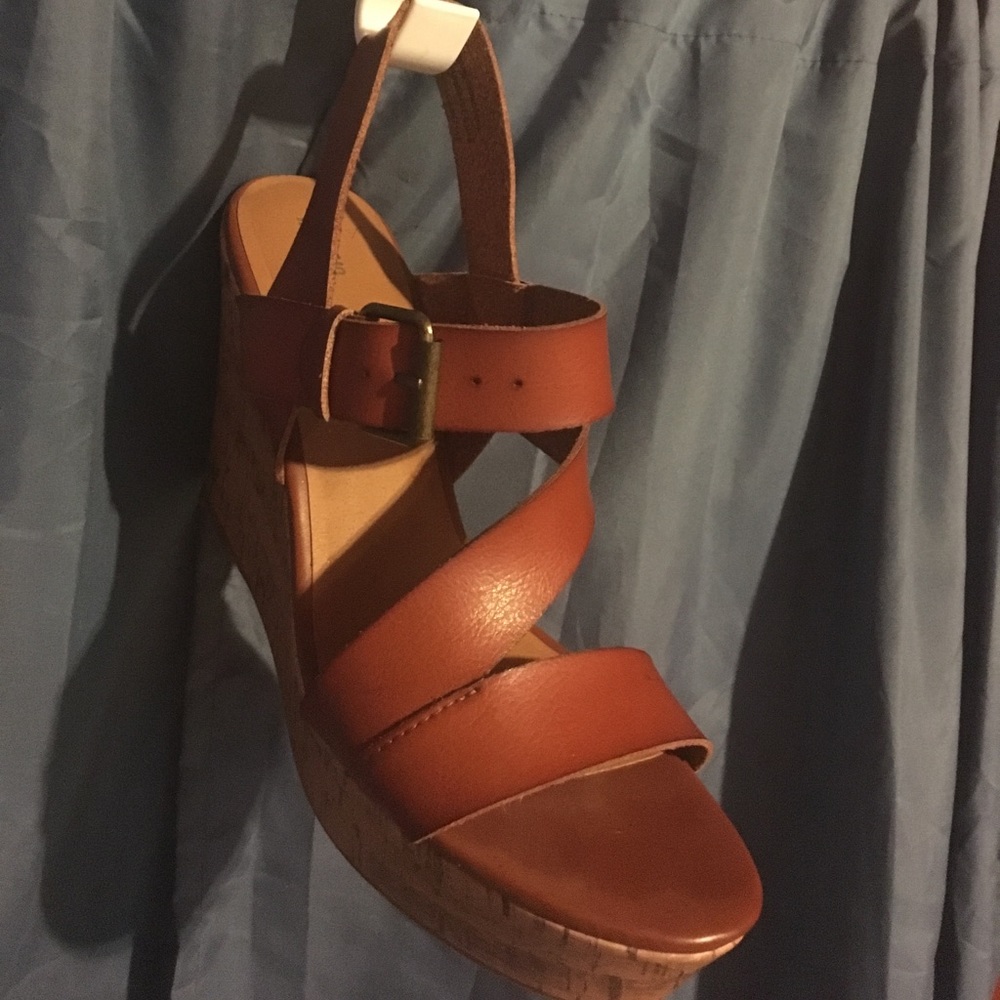 Mission supply co leather wedge