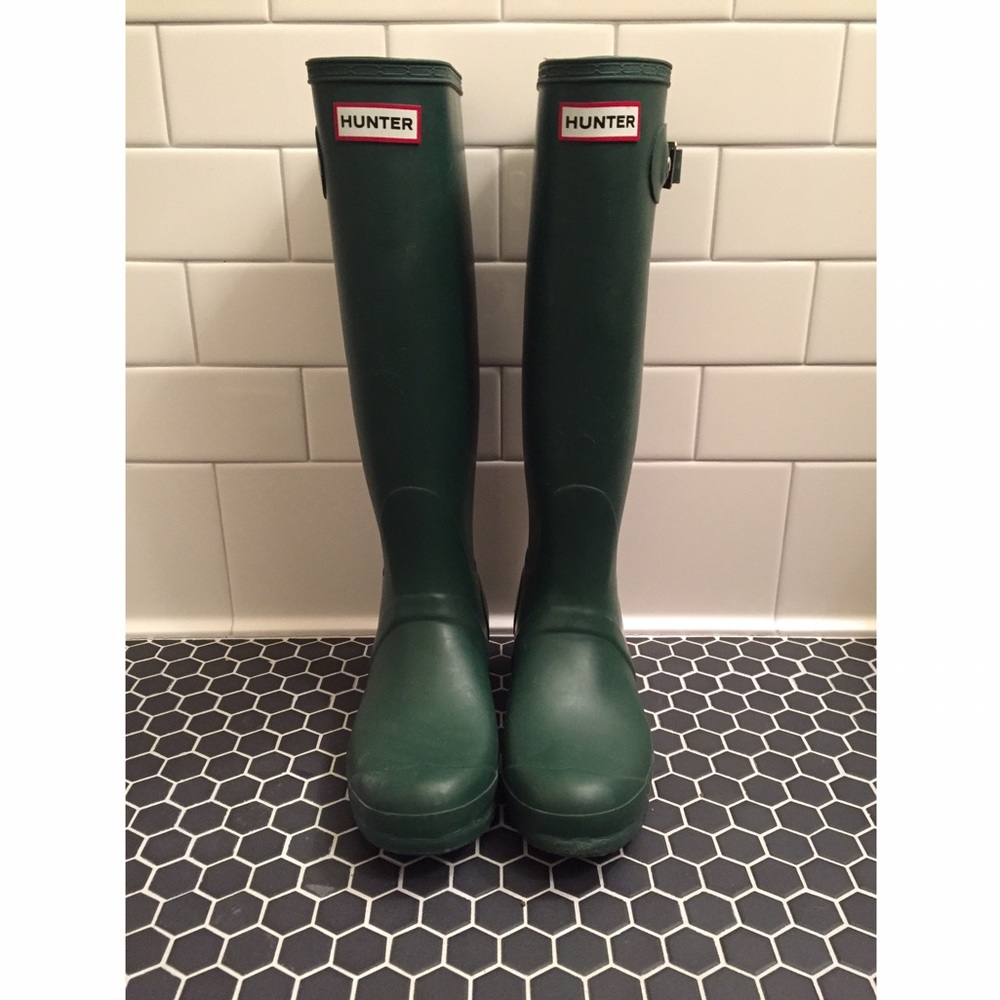 Tall Hunter Matte Green Rain Boot