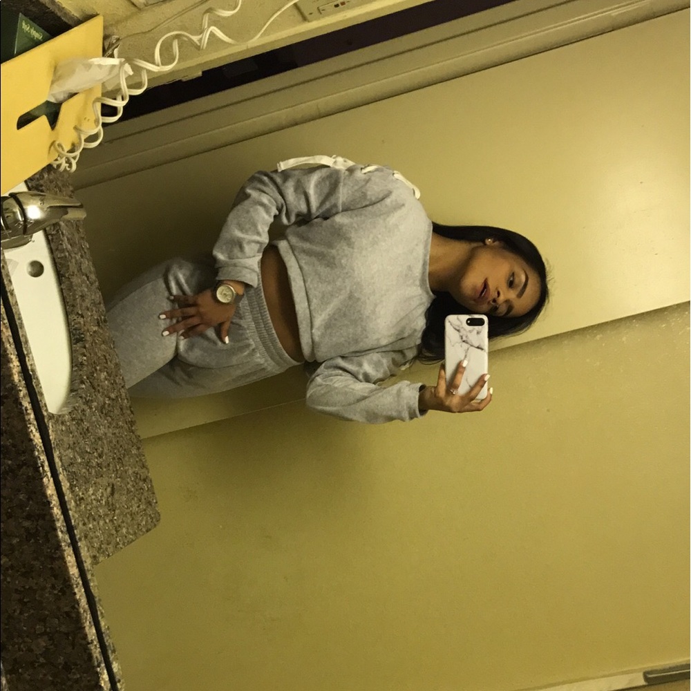 Naked wardrobe Gray 2 piece sweatsuit