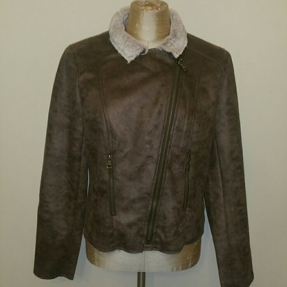 Suede Moto Jacket