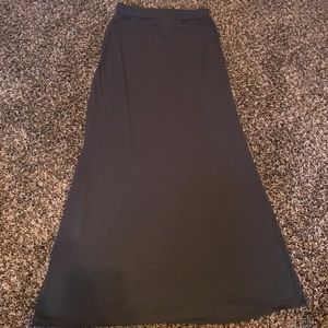 Gray long maxi skirt
