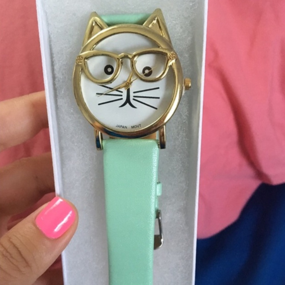 Cat w/ glasses Watch