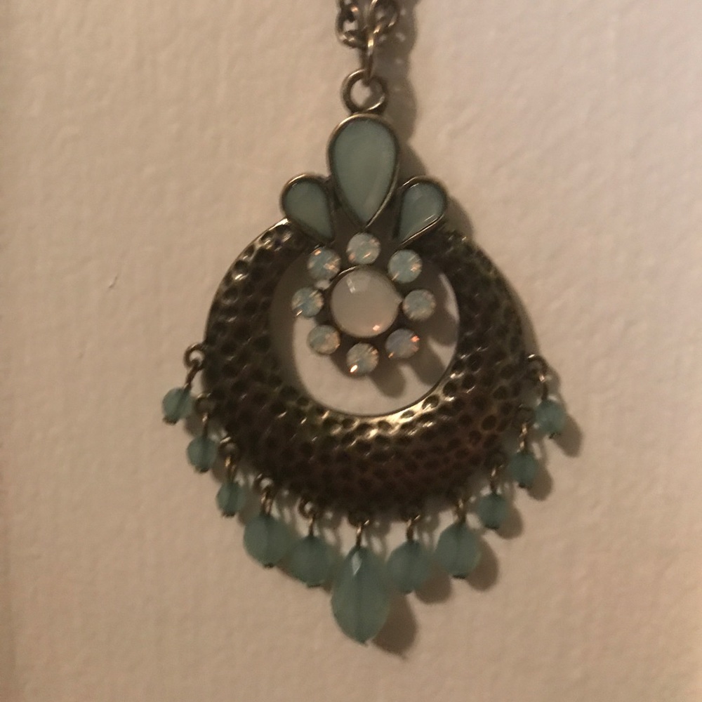 🆕 Brush gold and beaded necklace - Picture 2 of 4
