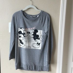 Grey Minnie and Mickey Mouse shirt