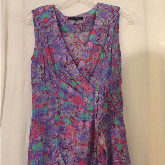 Printed wrap front dress - Picture 2 of 2