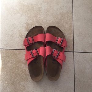 Peach Suede Birkenstocks