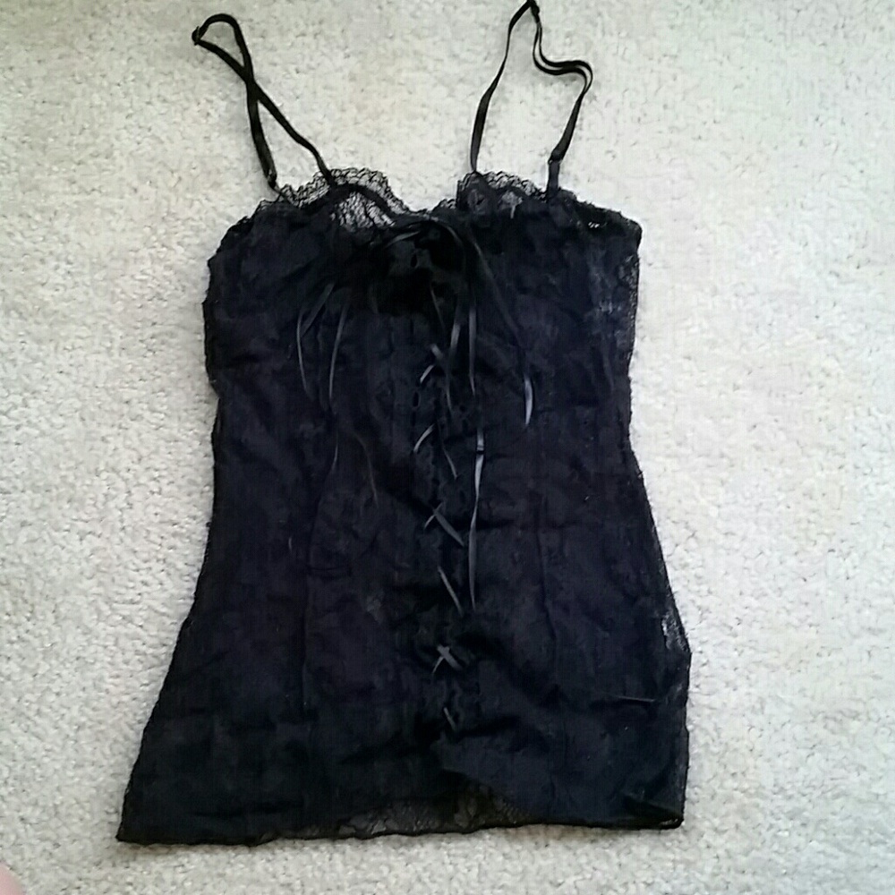 Black lacey top