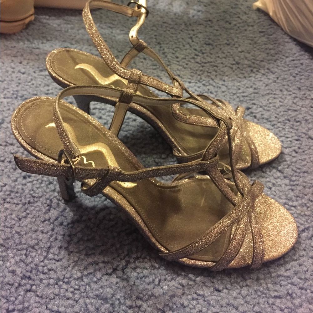 Nina silver sparkle heels