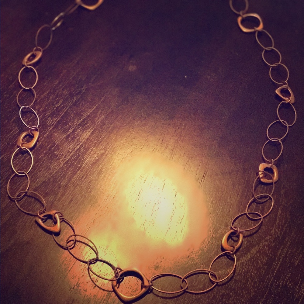 Copper metallic necklace
