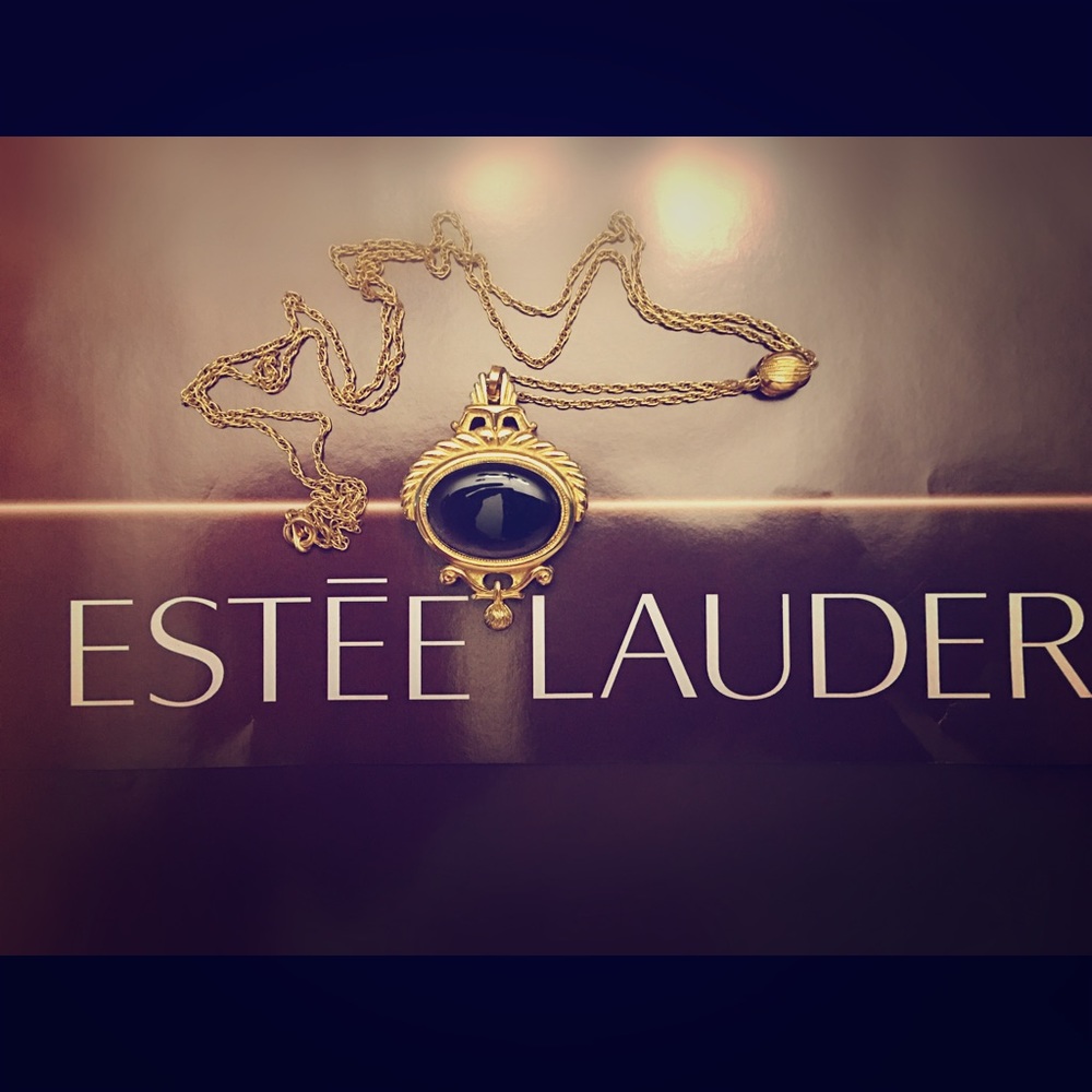 Estée Lauder solid perfume necklace