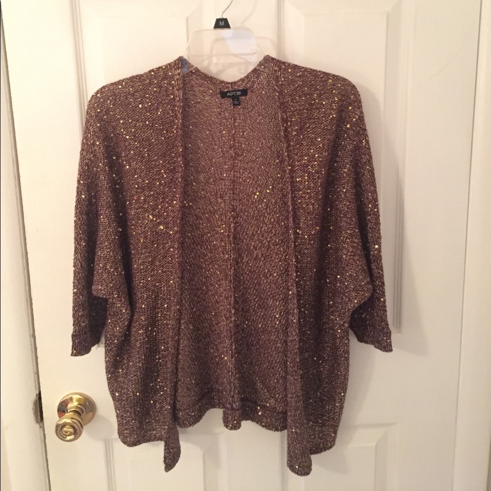 Gold sequin cardigan