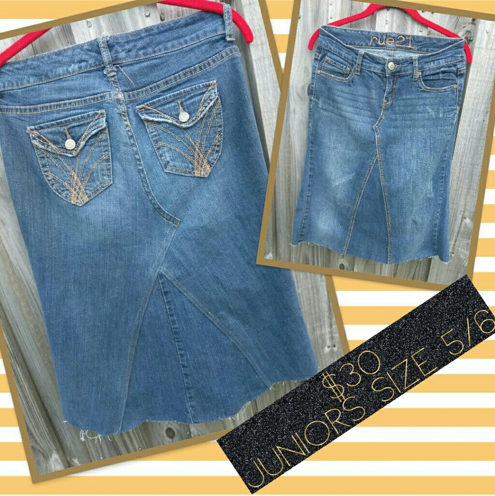 Custom denim skirt