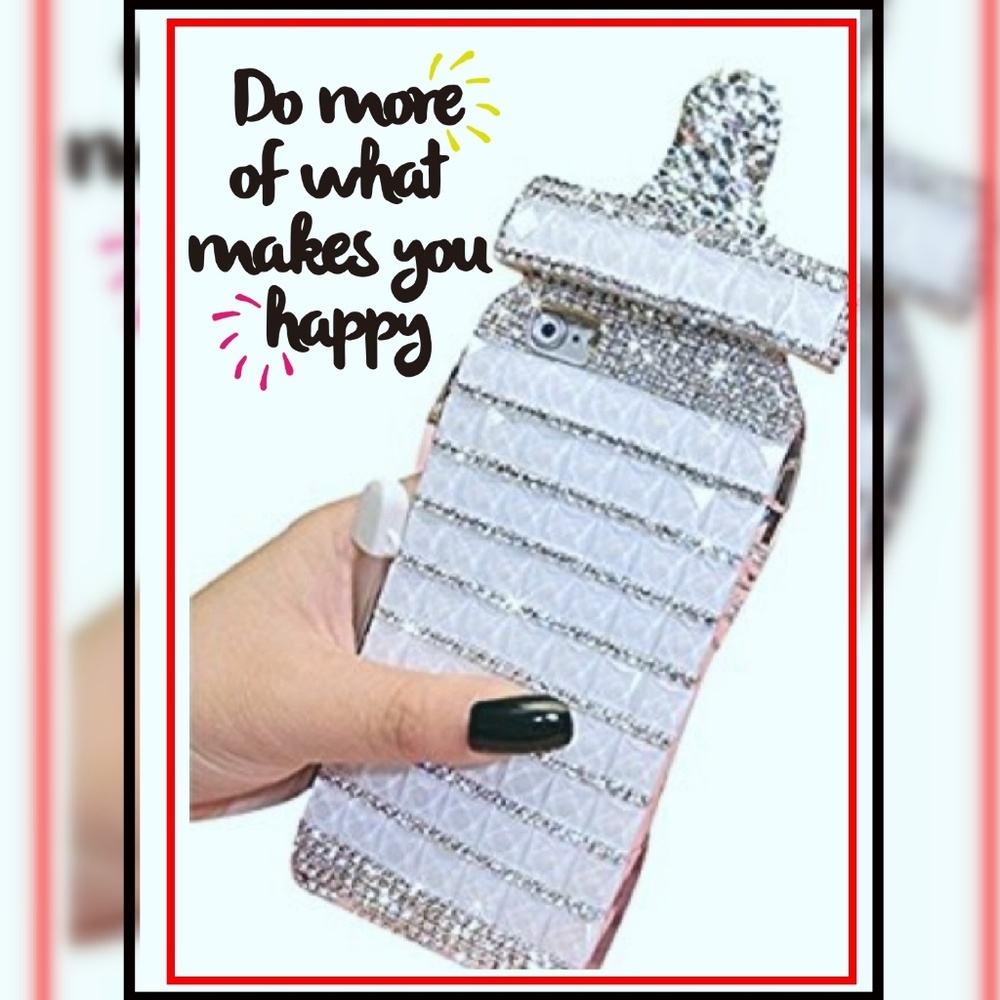SALE!!! Crystal Accented Baby Bottle Shaped Case