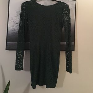 Hunter green lacy dress
