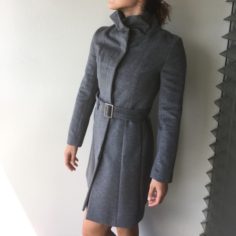 Grey Wool Trenchcoat