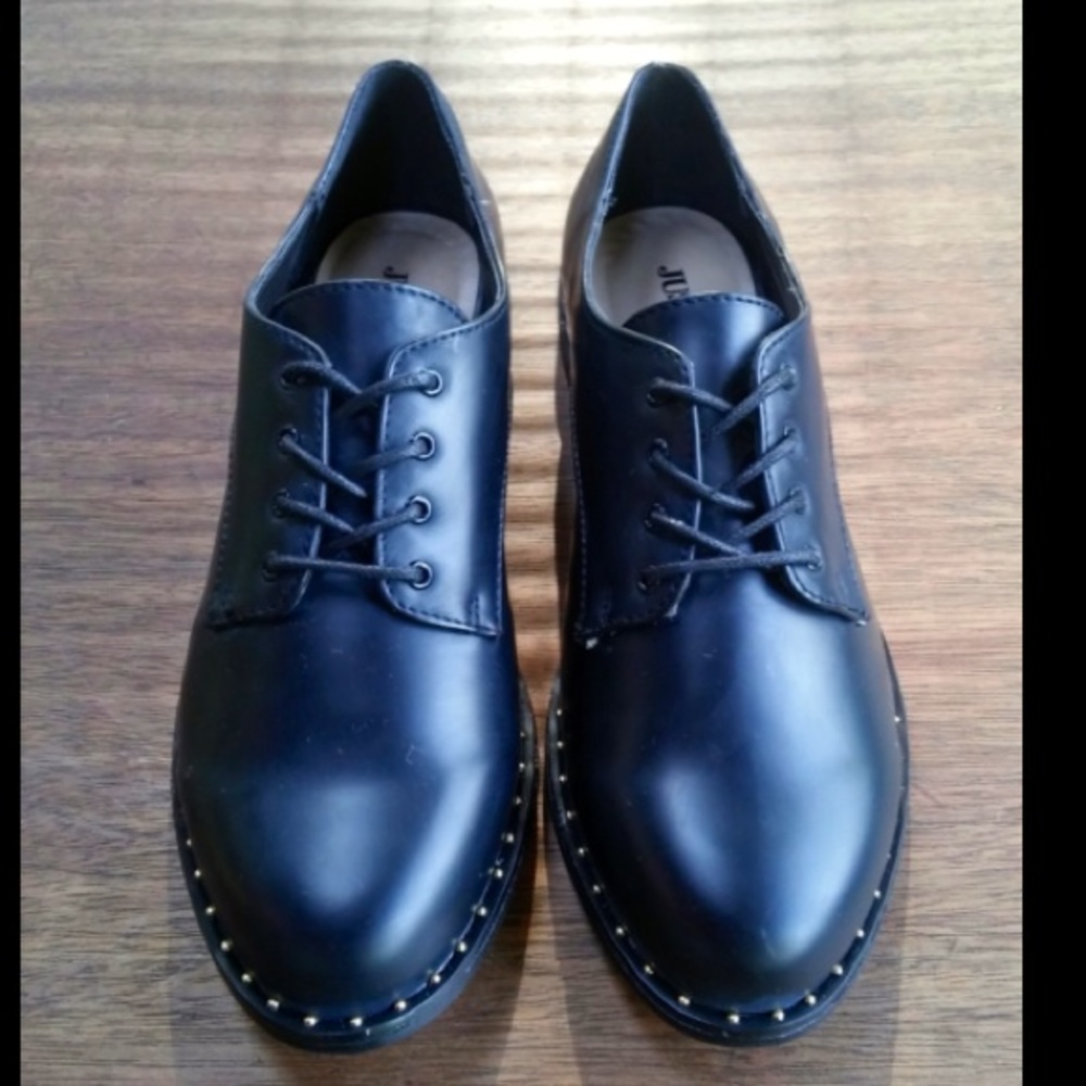 JustFab Black Corty Studded Oxford