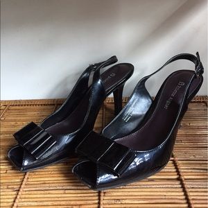 Etienne Aigner Black Slingback Heels, size 6.5