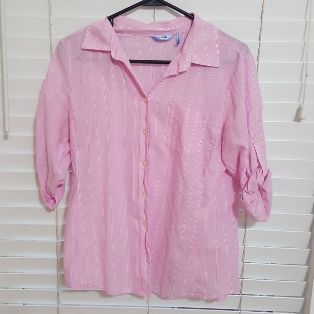Izod pink button down