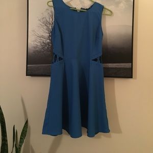 Blue dress with cute cutout sides
