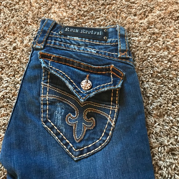Rock Revival woman's jeans 27L - Picture 3 of 4