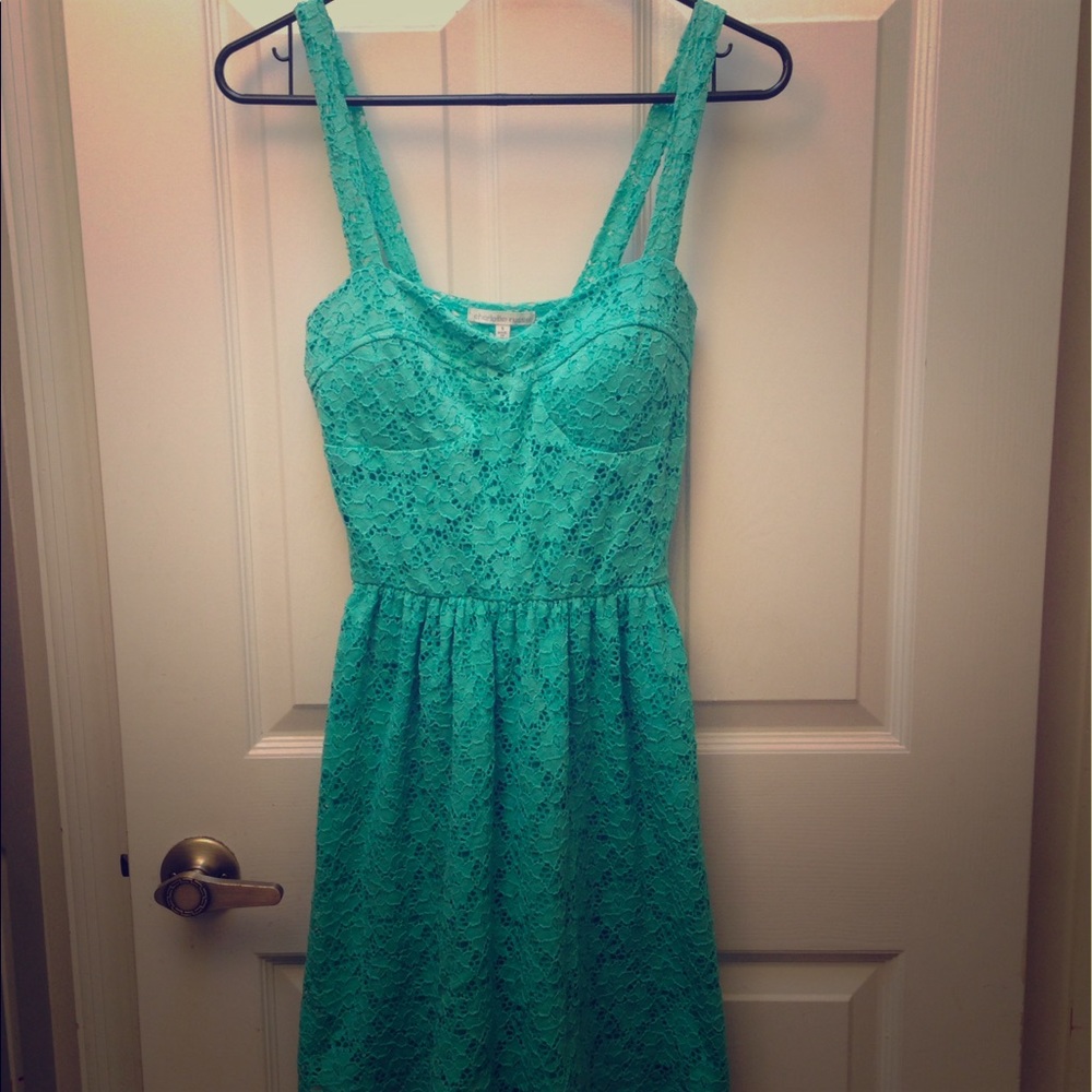 Teal Lace Dress