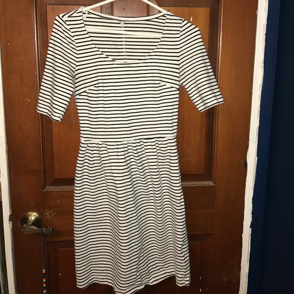 White striped dress