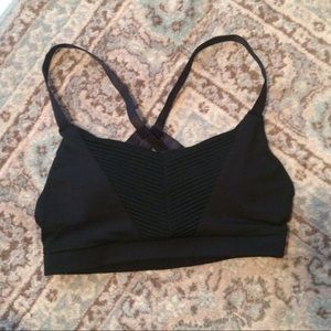 Fabletics Black Strappy Sports Bra