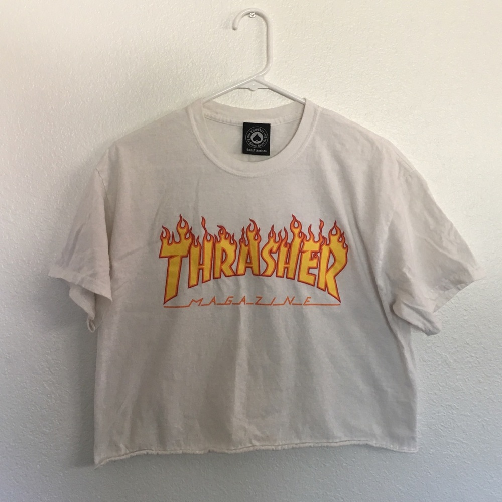 thrasher flame tee