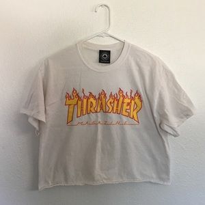 thrasher flame tee