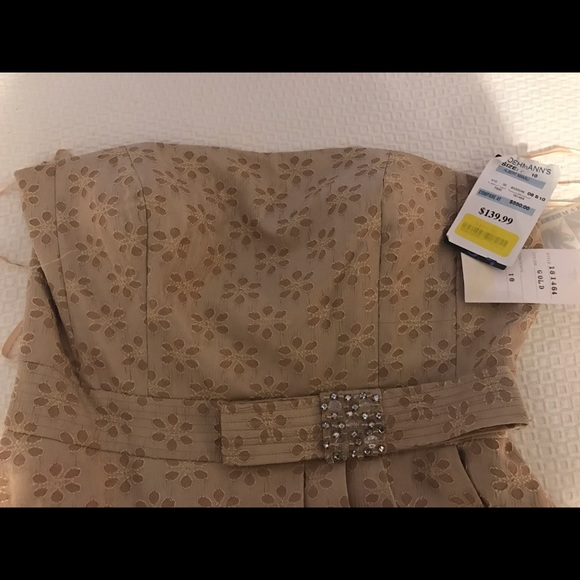 GOLD WAISTBAND COCKTAIL DRESS - Picture 2 of 7