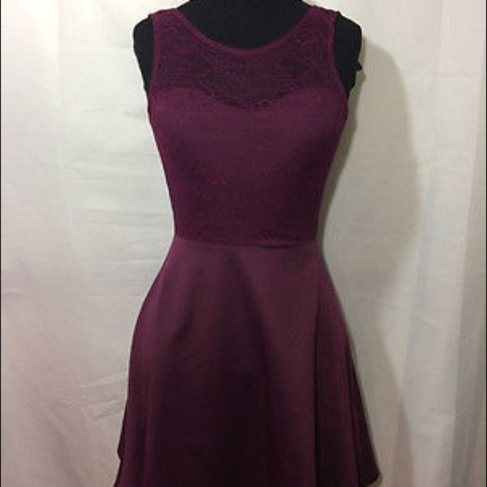 H&M Lace Bodice Flare Sleeveless Dress