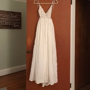 White Backless Summer Dress or Coverup